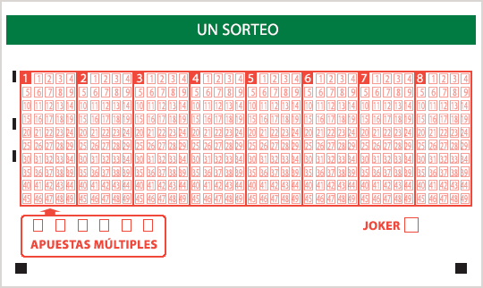 Boleto Loteria Primitiva lunes, jueves o sábado