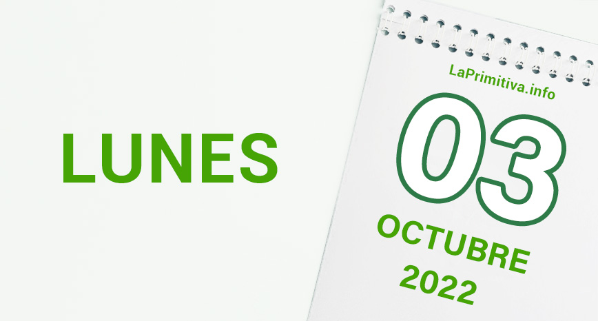 Información sobre el sorteo de Primitiva del lunes, 3 de octubre de 2022.