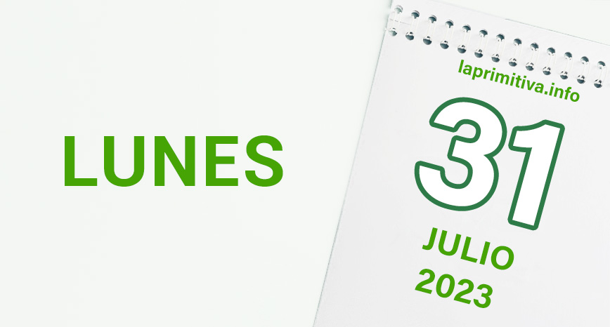 Lotería Primitiva - premios del lunes, 31 de julio de 2023