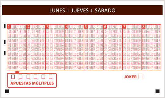 boleto Primitiva lunes, jueves y sábado