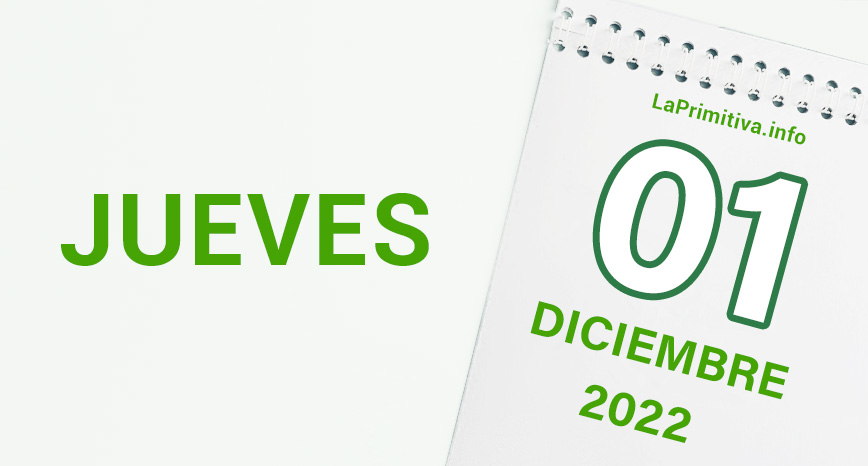 Ganadores y premios de La Primitiva del jueves, día 1 de diciembre de 2022.