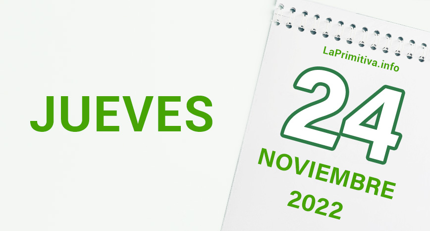 Datos sobre el sorteo de La Primitiva del jueves, 24 de noviembre de 2022.