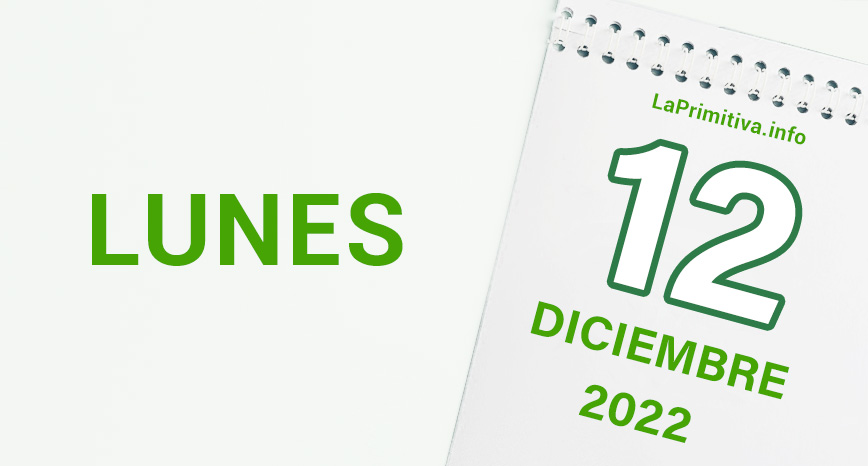 Combinación de la Primitiva del sorteo del lunes, 12 de diciembre de 2022.