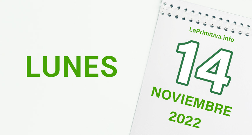 Escrutinio del sorteo de la Primitiva del lunes, 14 de noviembre de 2022.