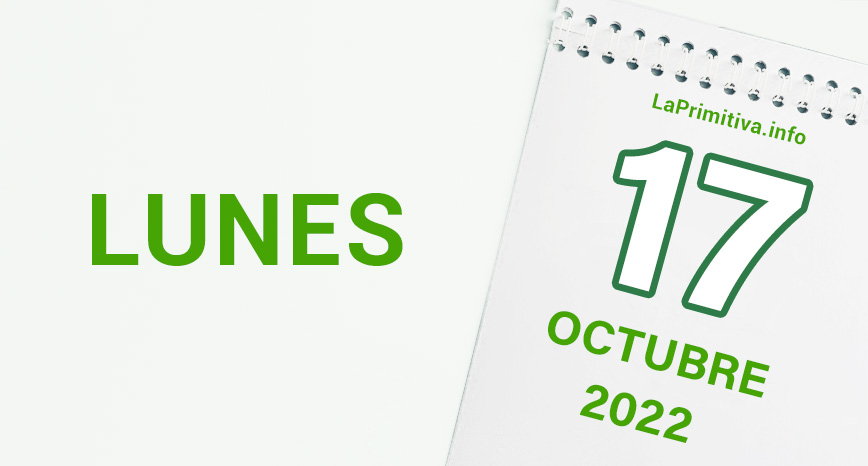 Información sobre el sorteo de Primitiva del 17 de octubre de 2022, lunes.