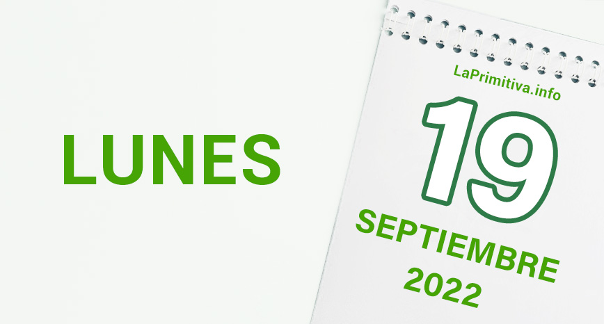 Información del sorteo de La Primitiva del lunes, 19 de septiembre de 2022