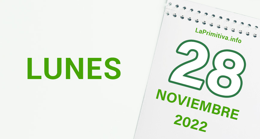 Ganadores y premios del sorteo de la Primitiva del lunes, día 28 de noviembre de 2022.