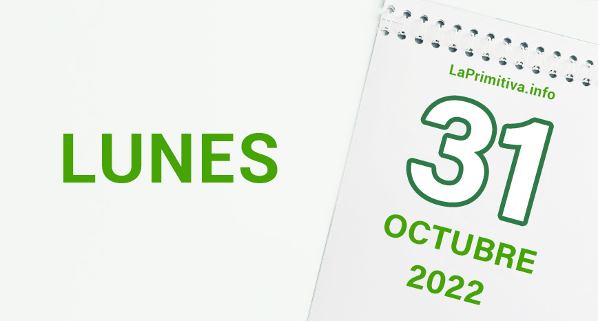 Datos del sorteo de la Primitiva del lunes 31 de octubre del año 2022.
