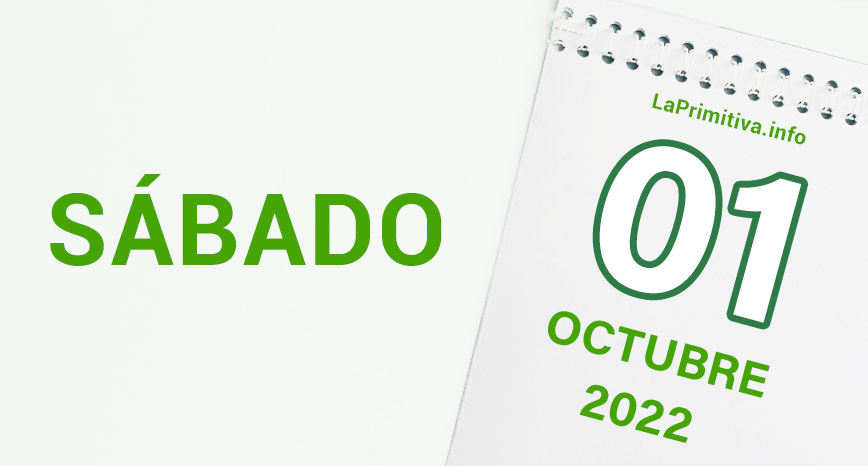 Datos del sorteo de Primitiva del sábado, día 1 de octubre de 2022.