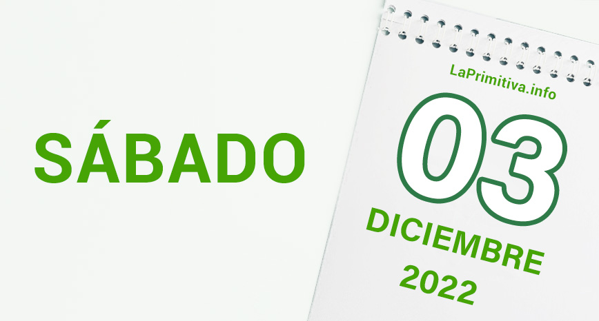 Combinación premiada en la Primitiva del sábado 3 de diciembre de 2022