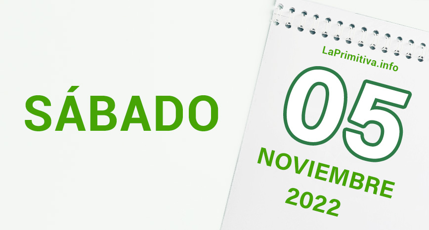 Información del sorteo del sábado, 5 de noviembre de 2022.