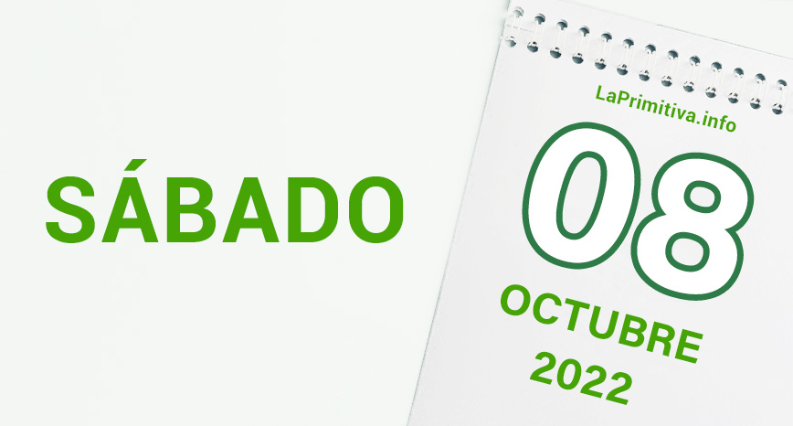 Datos del sorteo de Primitiva del sábado, día 8 de octubre de 2022.