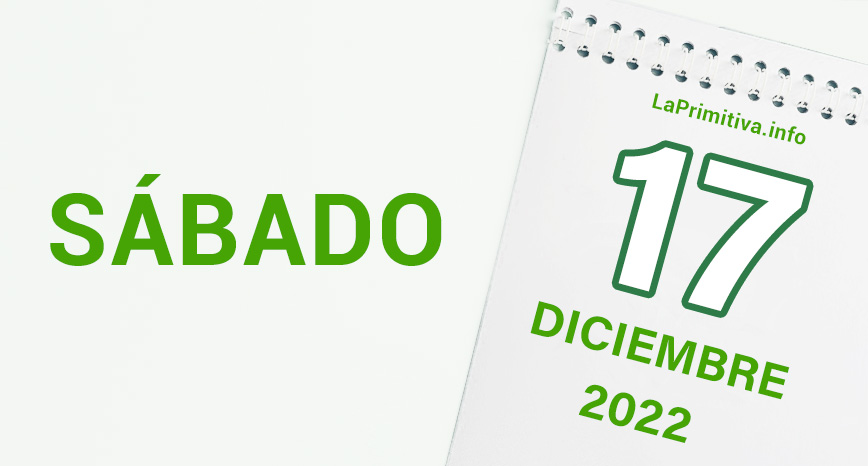 Números premiados en el sorteo de la lotería Primitiva del sábado, 17 de diciembre de 2022.