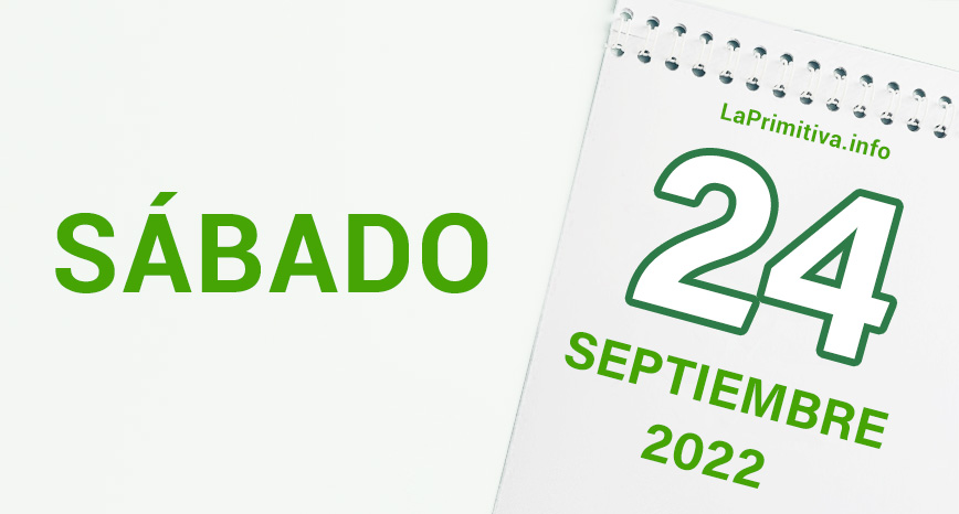 Datos del sorteo de Primitiva del sábado, día 24 de septiembre de 2022.