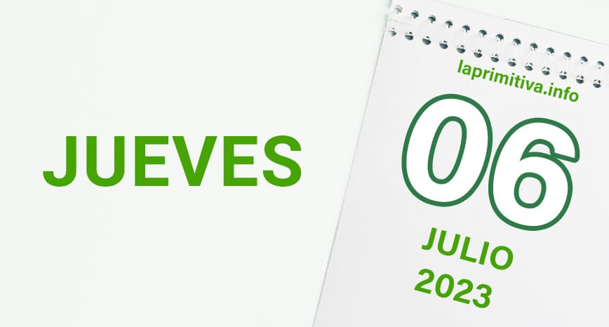 Números de la lotería Primitiva, sorteo del jueves 6 de julio de 2023