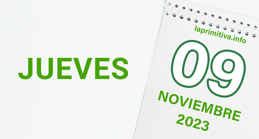 Datos de la loteria Primitiva: jueves 9 de noviembre 2023