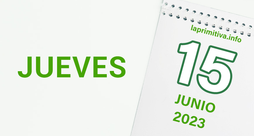 Información sorteo Primitiva - jueves, 15 de junio de 2023