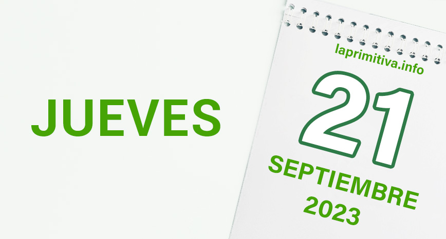 Escrutinio de la Primitiva, sorteo jueves, 21 de septiembre de 2023