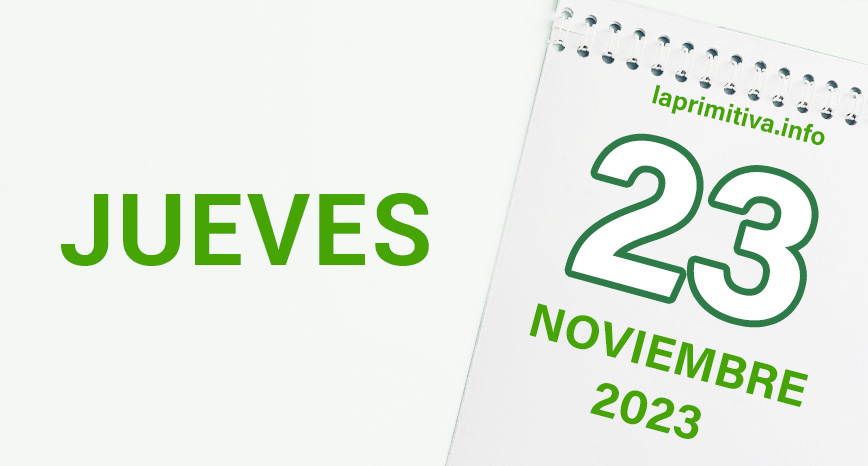 La Primitiva: premios sorteo jueves 23 de noviembre 2023