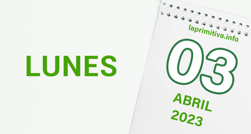 Sorteo de la Lotería Primitiva del lunes, 3 de abril de 2023.