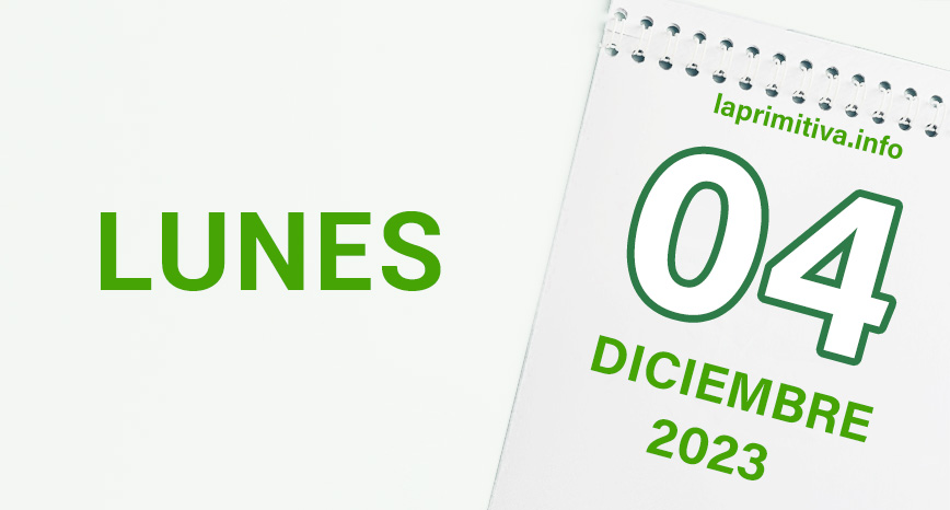 lotería Primitiva - premios del lunes 4 de diciembre 2023