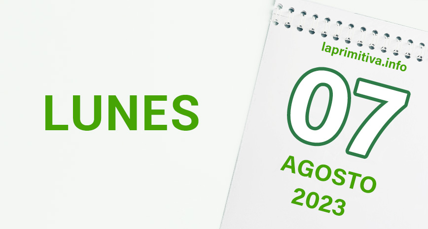 Lotería Primitiva - premios del lunes, 7 de agosto de 2023