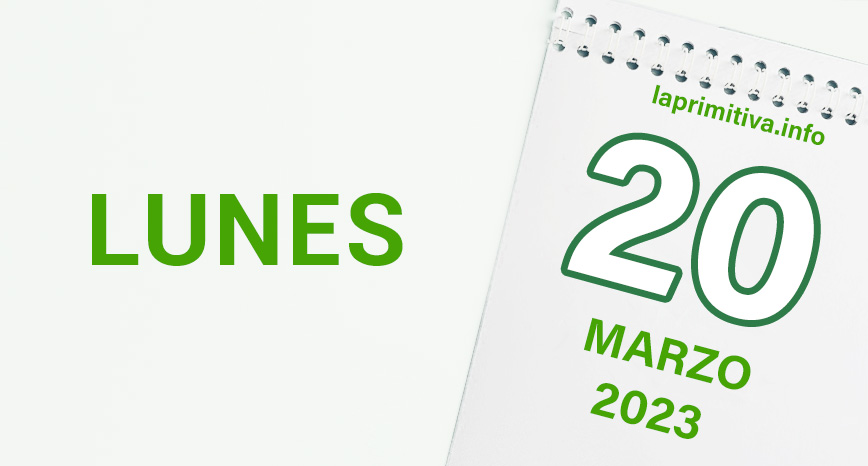 Información del sorteo de la lotería Primitiva del lunes, 20 de marzo de 2023.
