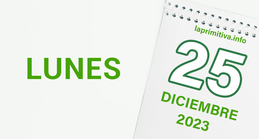 Sorteo de la Primitiva - lunes 25 de diciembre 2023