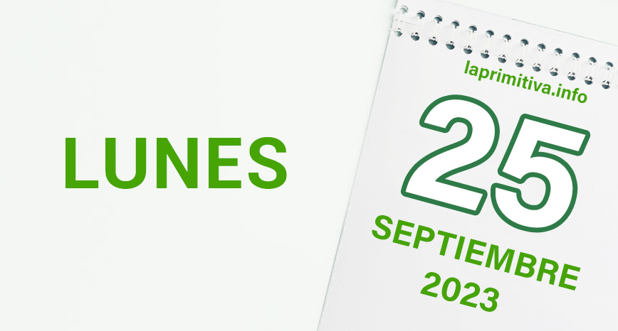 Datos de la Primitiva del lunes: 25 de septiembre 2023