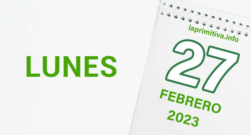 Números de La Primitiva del lunes, 27 de febrero de 2023