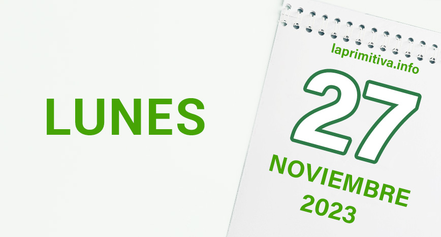 Sorteo de la Primitiva - lunes 27 de noviembre 2023