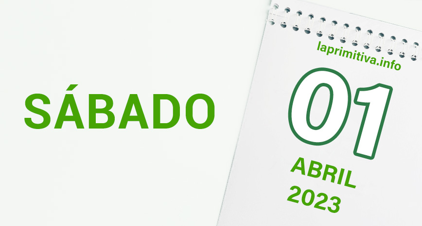 Escrutinio del sorteo de La Primitiva del sábado, día 1 de abril de 2023