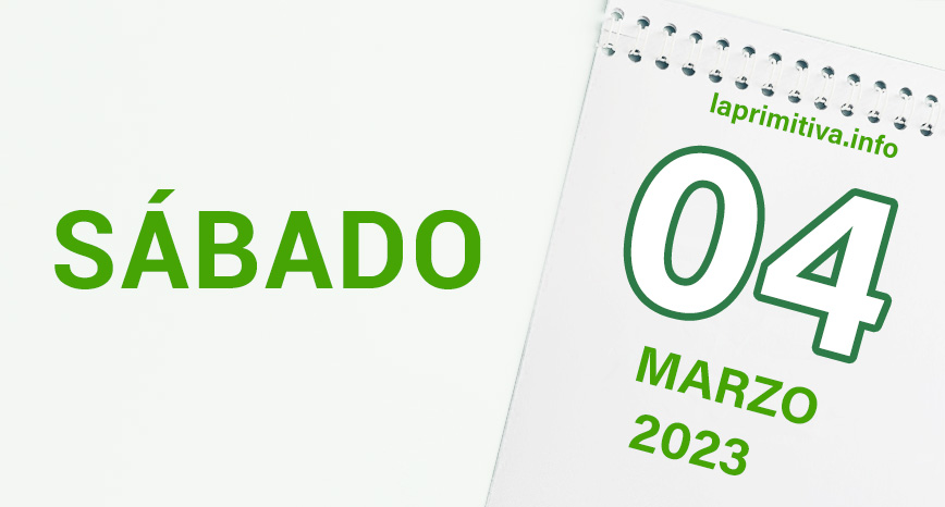 Datos del sorteo de La Primitiva del sábado, día 4 de marzo de 2023