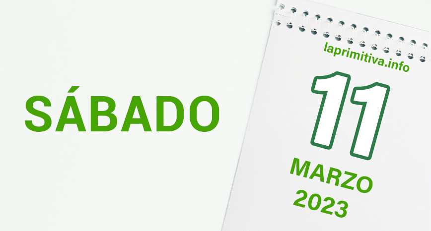 Información sobre el sorteo de La Primitiva del sábado, día 11 de marzo de 2023