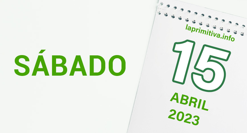 Información del sorteo de La Primitiva del sábado, día 15 de abril de 2023