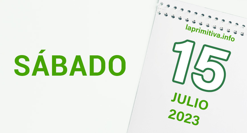 Escrutinio del sorteo de la Primitiva, sábado día 15 de julio de 2023