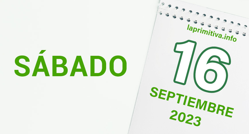 Números de la lotería Primitiva - 16 de septiembre de 2023