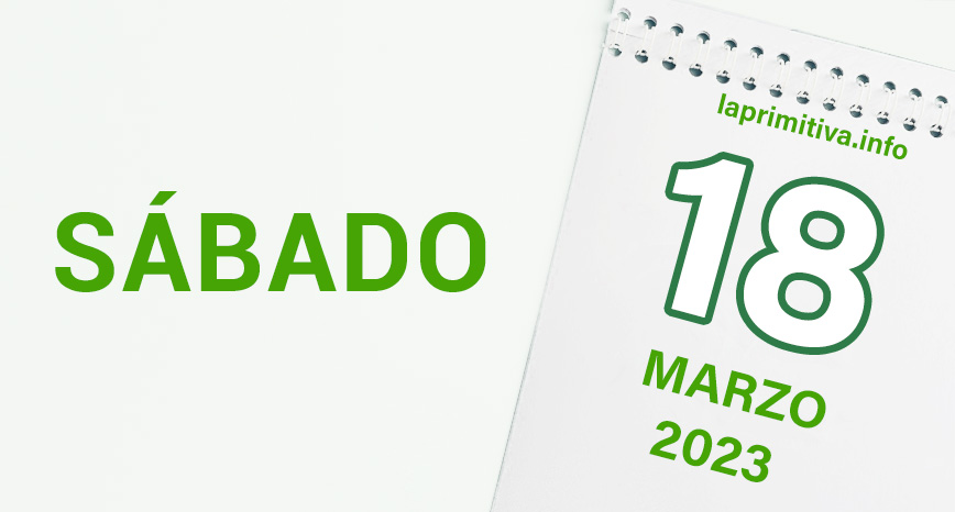 Datos del sorteo de La Primitiva del sábado, día 18 de marzo de 2023