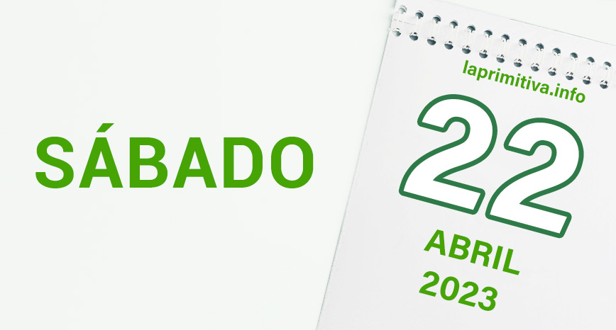 Escrutinio de La Primitiva del sábado, día 22 de abril de 2023