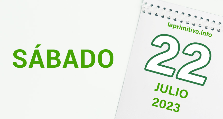 Escrutinio del sorteo de la Primitiva, sábado día 22 de julio de 2023