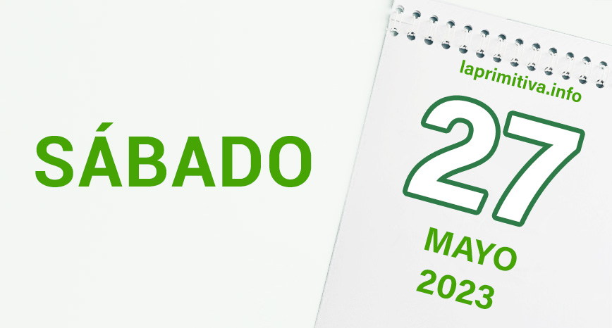 Información de La Primitiva del sábado, día 27 de mayo de 2023