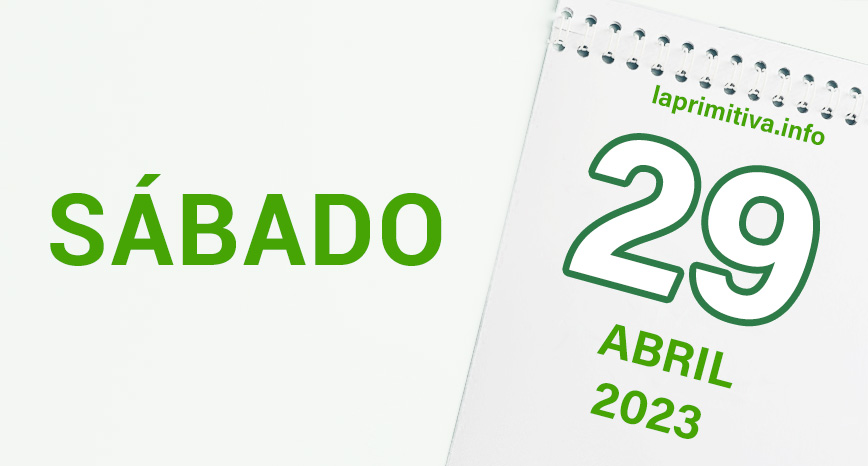 Números premiados en La Primitiva del sábado, día 29 de abril de 2023