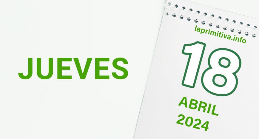 La Primitiva, jueves 18 abril de 2024