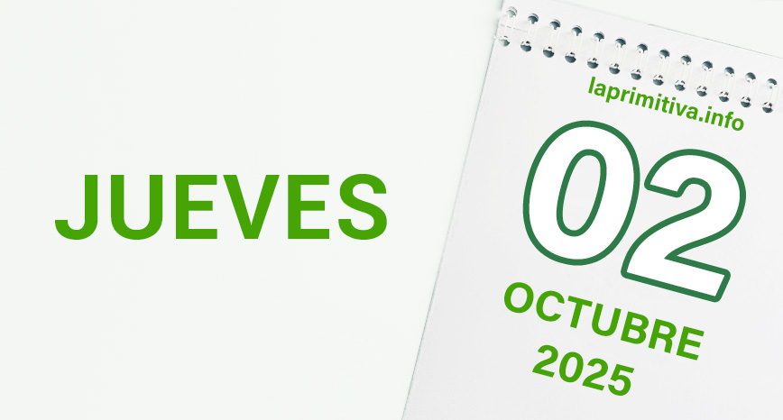 La Primitiva, jueves 2 de octubre 2025