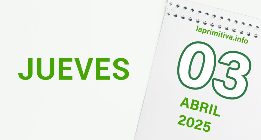 La Primitiva, jueves 3 de abril 2025
