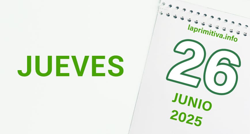 La Primitiva, jueves 26 de junio 2025