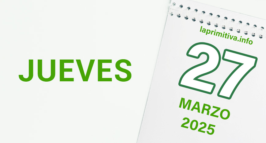La Primitiva, jueves 27 de marzo 2025
