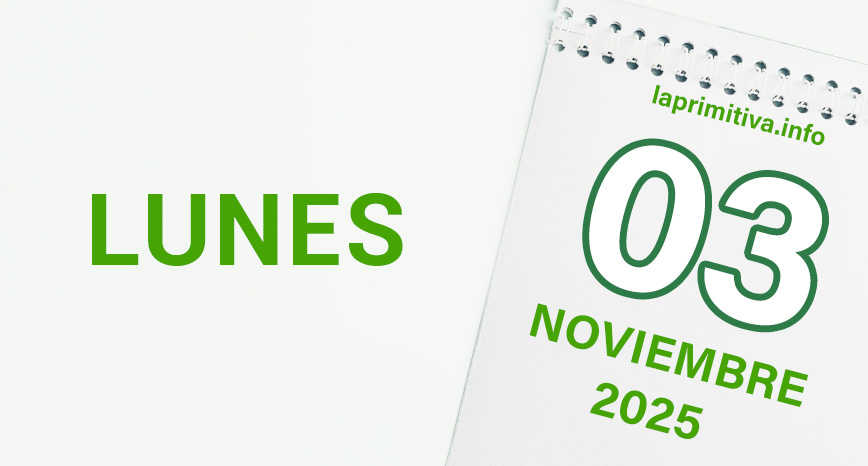La Primitiva, lunes 3 de noviembre 2025