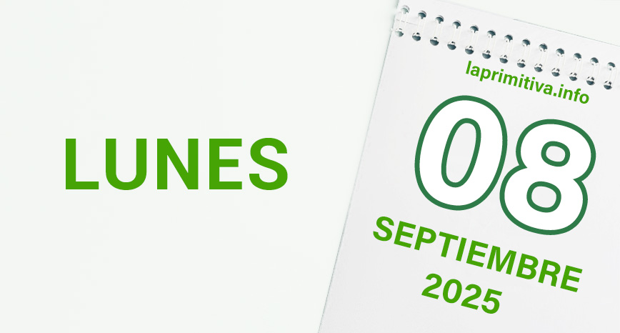 La Primitiva, lunes 08 de septiembre 2025
