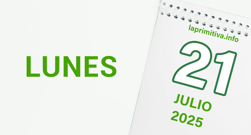 La Primitiva, lunes 21 de julio 2025